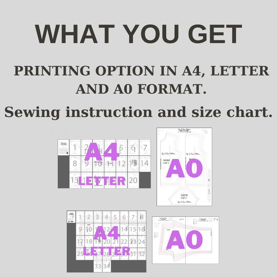 Men’s Pajama Set Sewing Pattern Digital PDF XS–5XL Beginner Friendly DIY T-Shirt & Pants Printable Sewing File A4 Letter A0