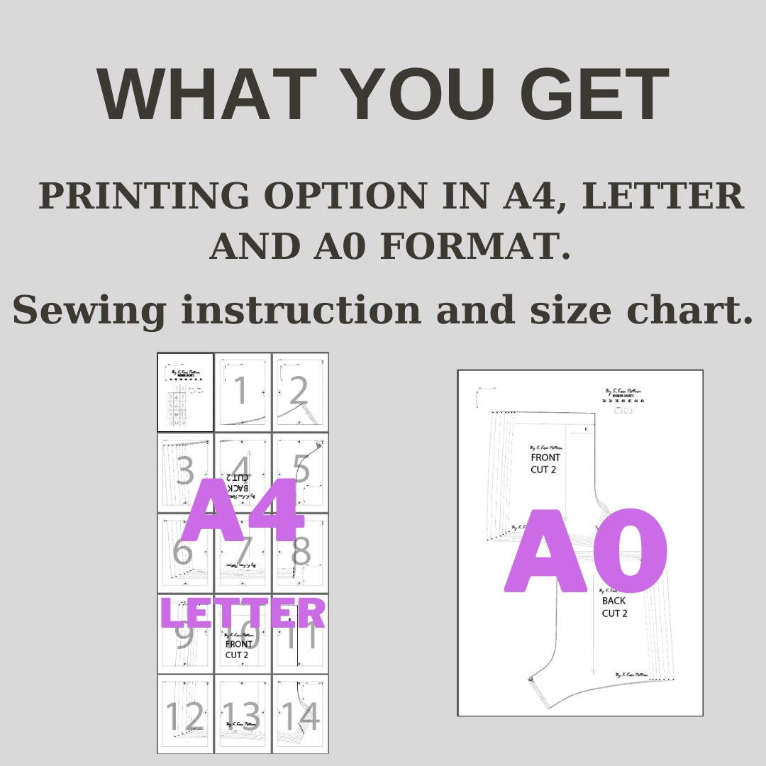 Women’s Shorts Sewing Pattern Digital PDF Sizes XS–3XL Beginner Friendly DIY Casual Shorts Printable Sewing File A4 Letter A0