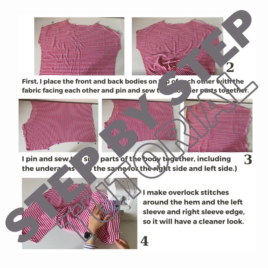 Women’s Batwing T-Shirt Sewing Pattern Digital PDF Sizes XS–2XL Beginner Friendly DIY Clothing Printable Sewing File A4 Letter A0