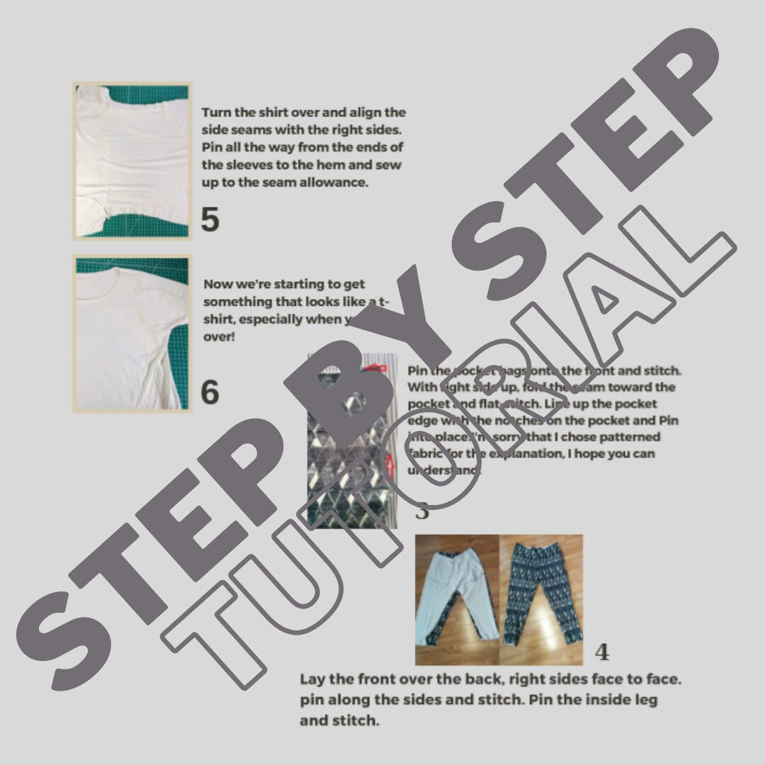 Men's T-Shirt and Jogger Pants Sewing Pattern (PDF Pattern)