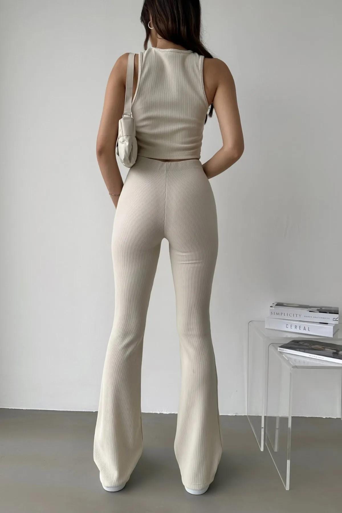 Women's Crop Tank Top & Flare Pants Sewing Pattern (PDF)