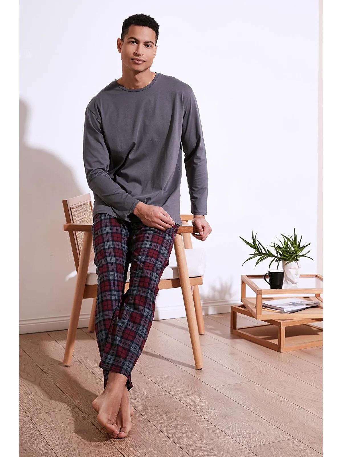 Men’s Long Sleeve Pajama Set Sewing Pattern  Digital PDF Sizes S–5XL  Beginner Friendly DIY Sleepwear  Printable Sewing File A4 Letter A0