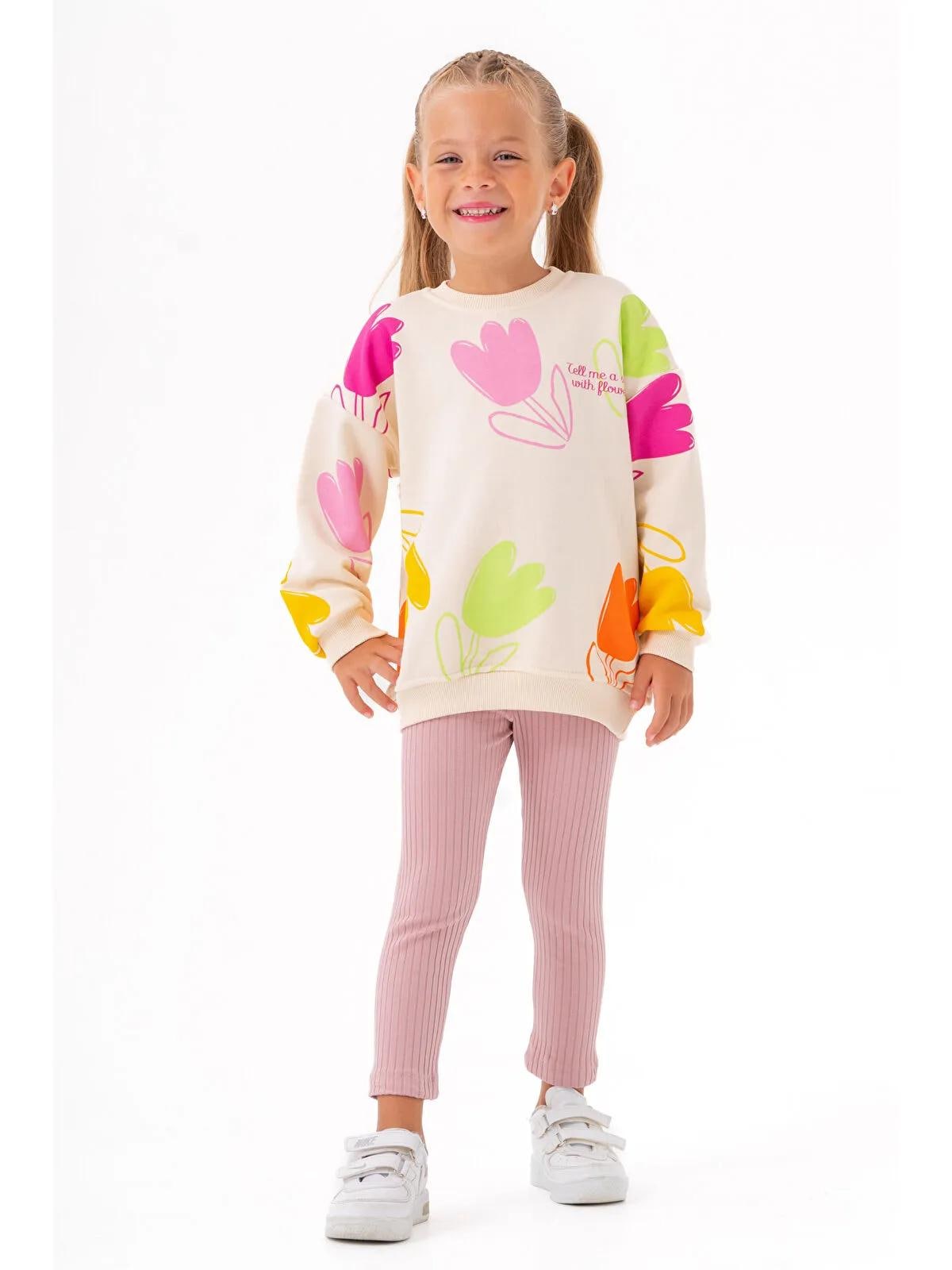 Kids Sweatshirt and Leggings Set Sewing Pattern PDF, Ages 1 to 14 Years, Easy DIY Children Loungewear, Printable A4 Letter and A0