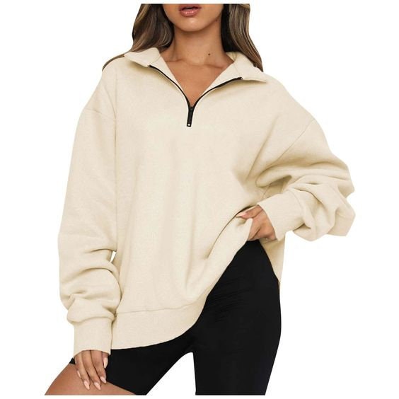 Half Zipper Sweater Sewing Pattern  Digital PDF Sizes S–XXL  Sporty High Collar DIY Clothing  Printable Sewing File A4 Letter A0
