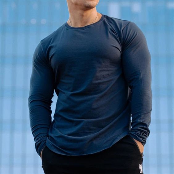 Men's Long Sleeve T-Shirt Sewing Pattern PDF, Sizes S to 3XL, Easy DIY Men's Casual Shirt, Printable A4 Letter and A0