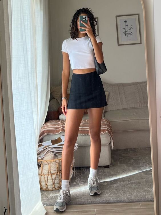 Mini Skirt & Crop Top Sewing Pattern PDF | Women's Beginner Printable | Sizes S–XL | K.Kose Pattern