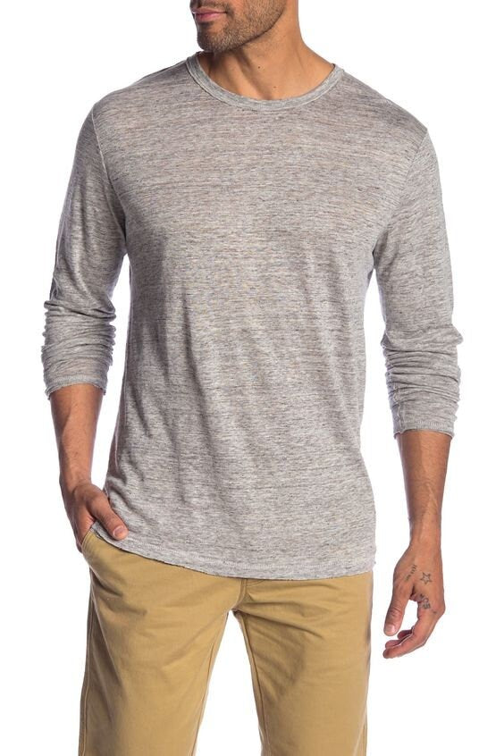 Men's Long Sleeve T-Shirt Sewing Pattern PDF, Sizes S to 3XL, Easy DIY Men's Casual Shirt, Printable A4 Letter and A0