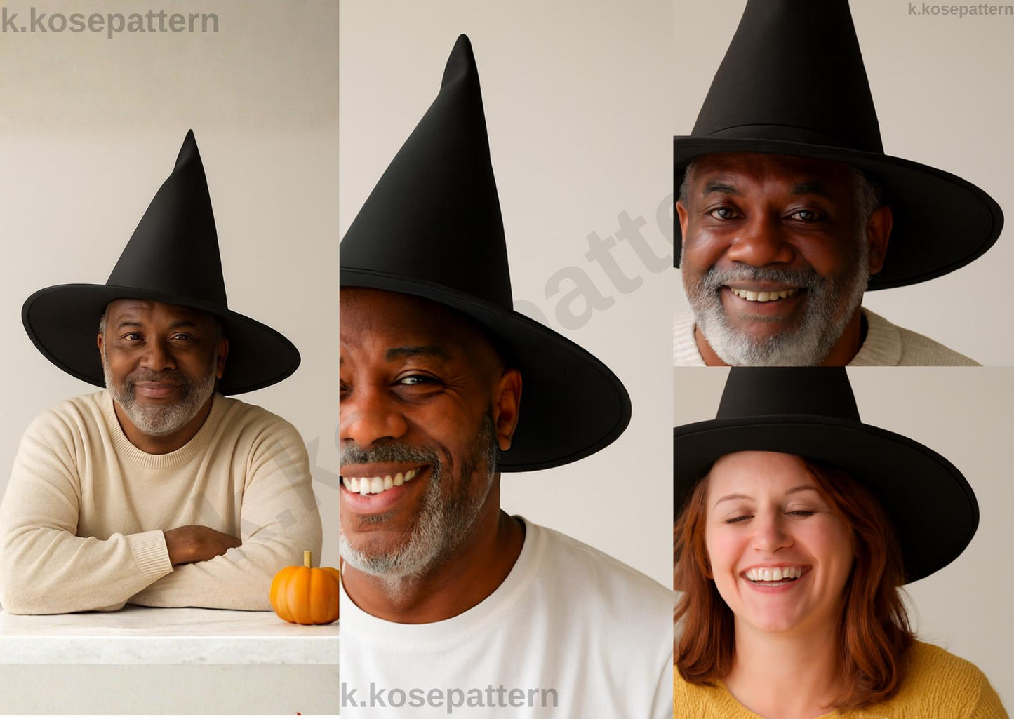 Halloween Witch Hat Sewing Pattern: Standard Size, Beginner Friendly DIY Costume (PDF Pattern)