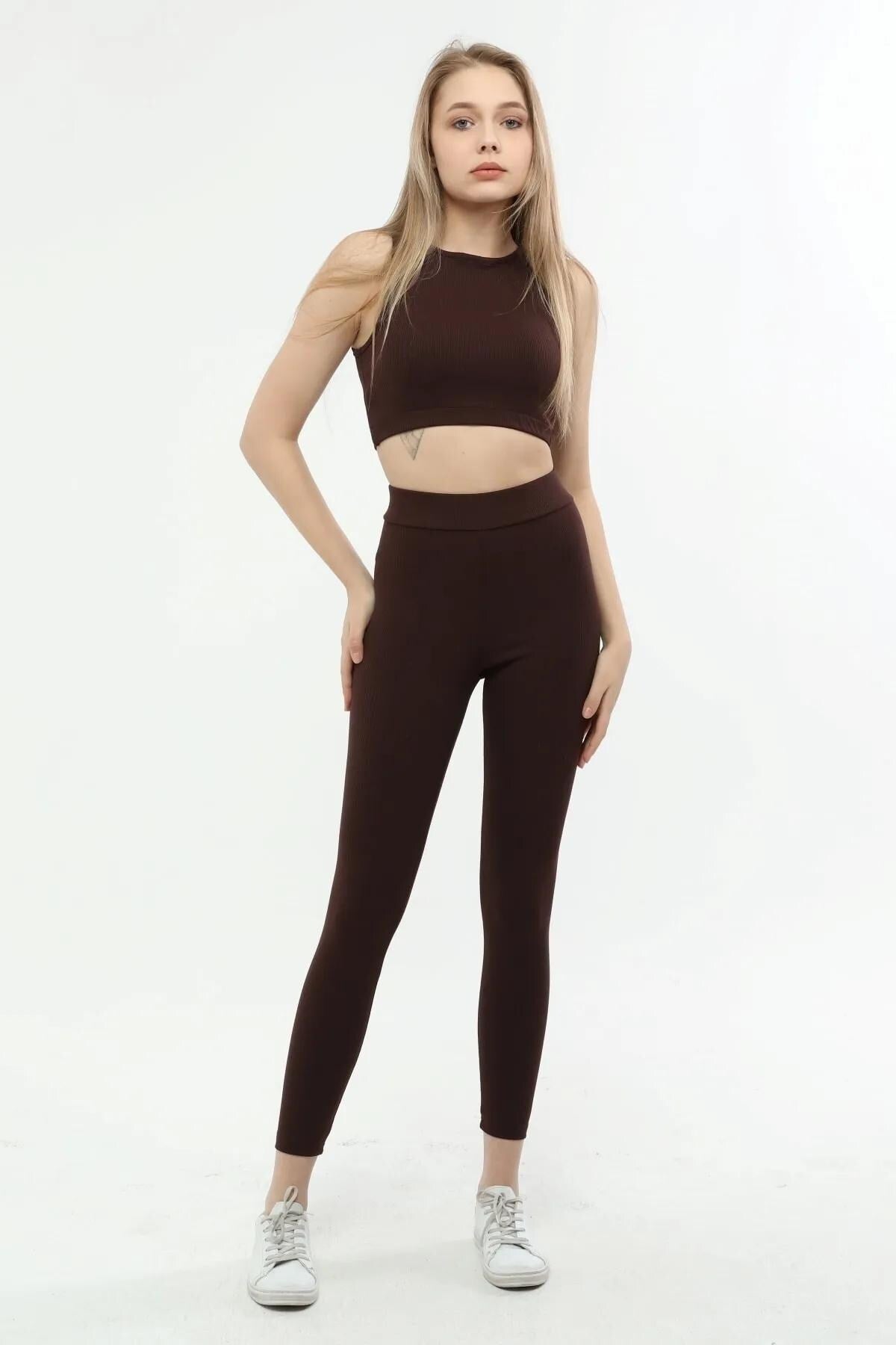 Crop Tank Top and Leggings Sewing Pattern: Women's Yoga Set (PDF Pattern)
