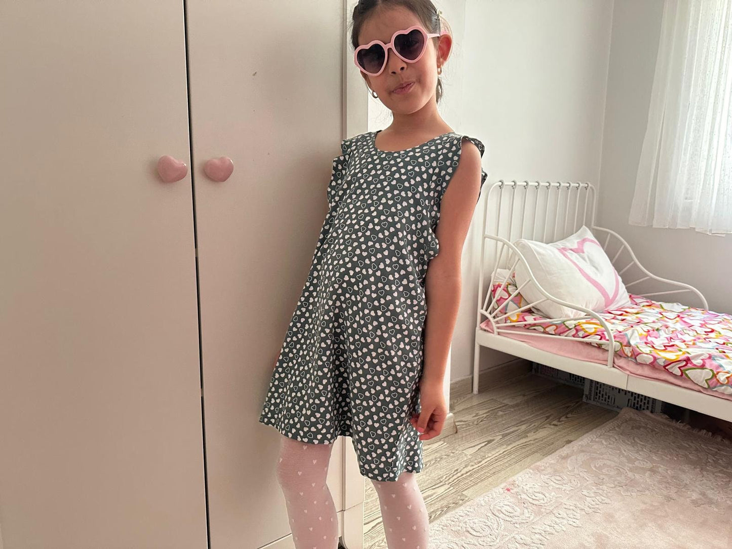 Girls Ruffle Dress Sewing Pattern: Easy T-Shirt Option (PDF Download, Sizes 1-8)