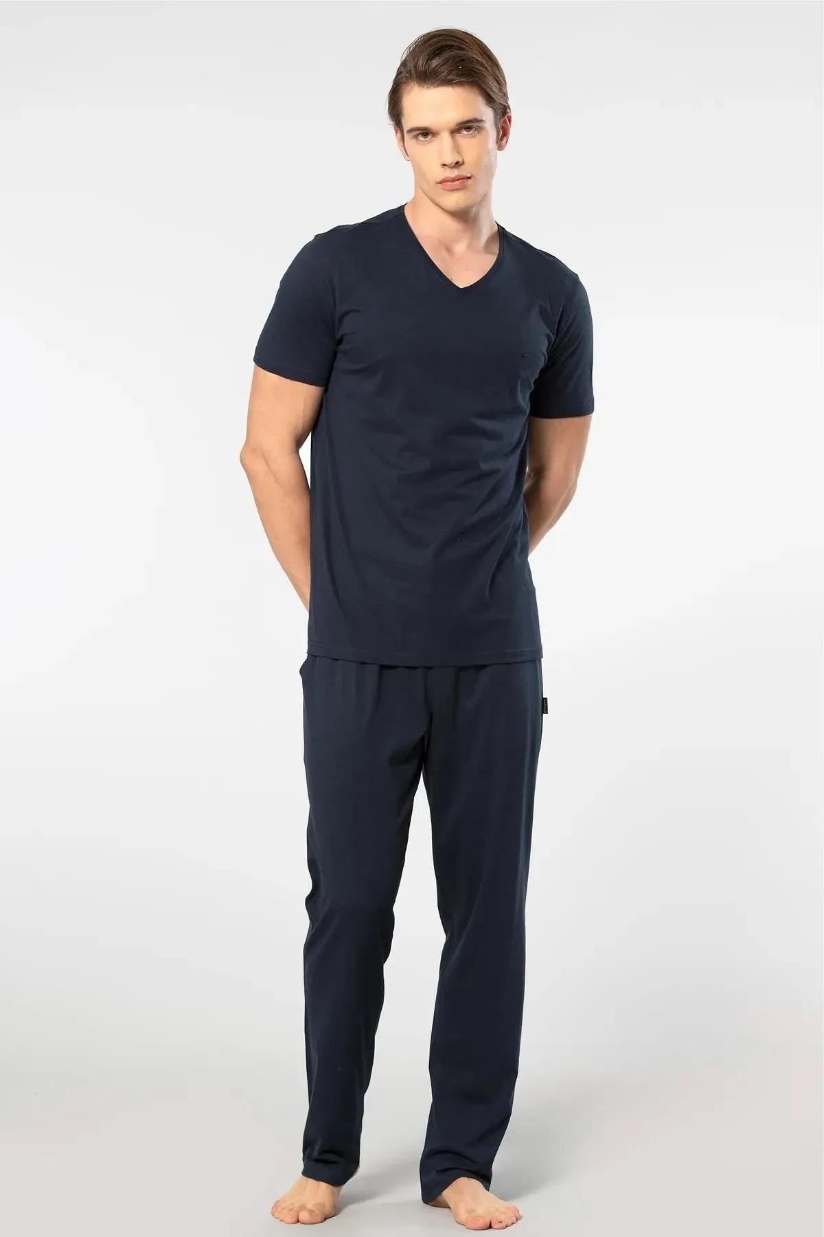 Men’s V-Neck T-Shirt & Pajama Set Sewing Pattern  Digital PDF Sizes S–5XL  Beginner Friendly DIY Sleepwear  Printable Sewing File A4 Letter A0