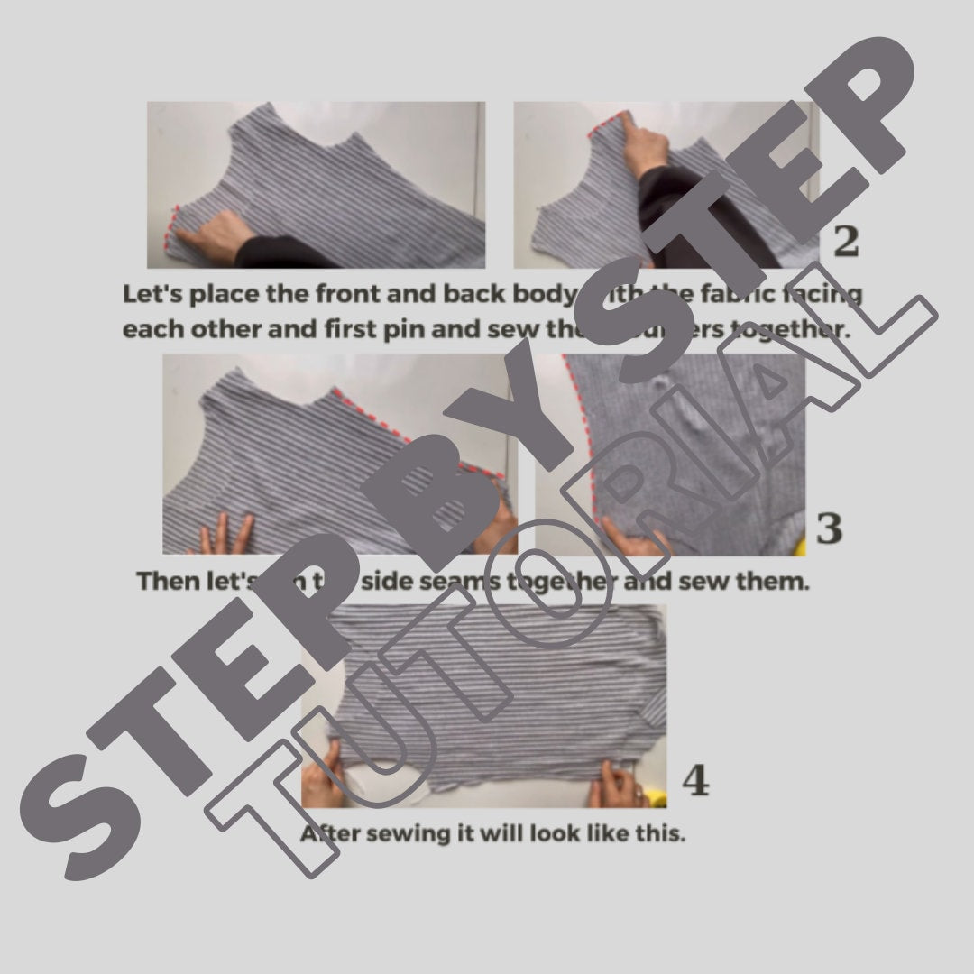 Baby Bodysuit Sewing Pattern PDF | Sizes Newborn–4 Years | Intermediate | Printable A4 Letter A0