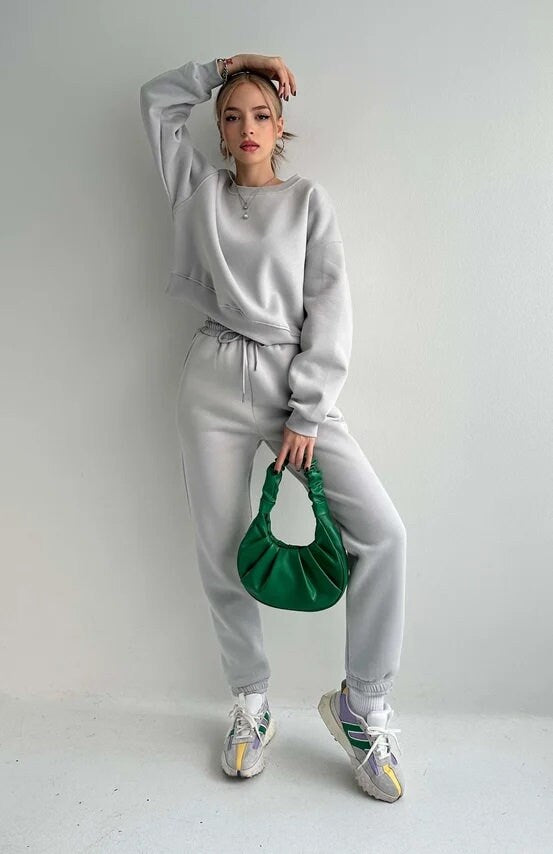 Women’s Crop Sweatshirt & Jogger Pants Set Sewing Pattern  Digital PDF Sizes S–XL  Beginner Friendly DIY Tracksuit  Printable Sewing File A4 Letter A0