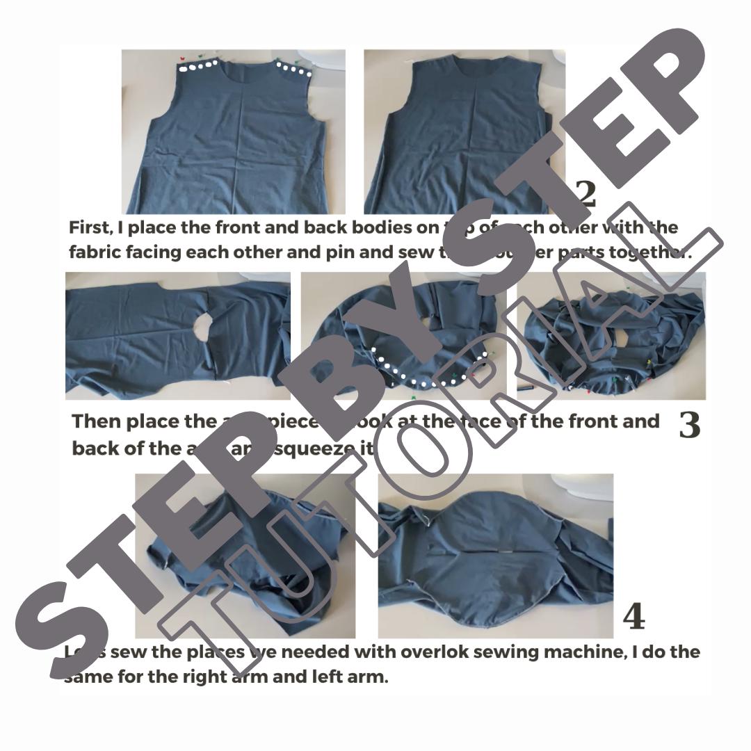 Men's Classic Crew Neck T-Shirt Sewing Pattern PDF, Sizes XS to 3XL, Easy DIY Men's Clothing, Printable A4 Letter and A0