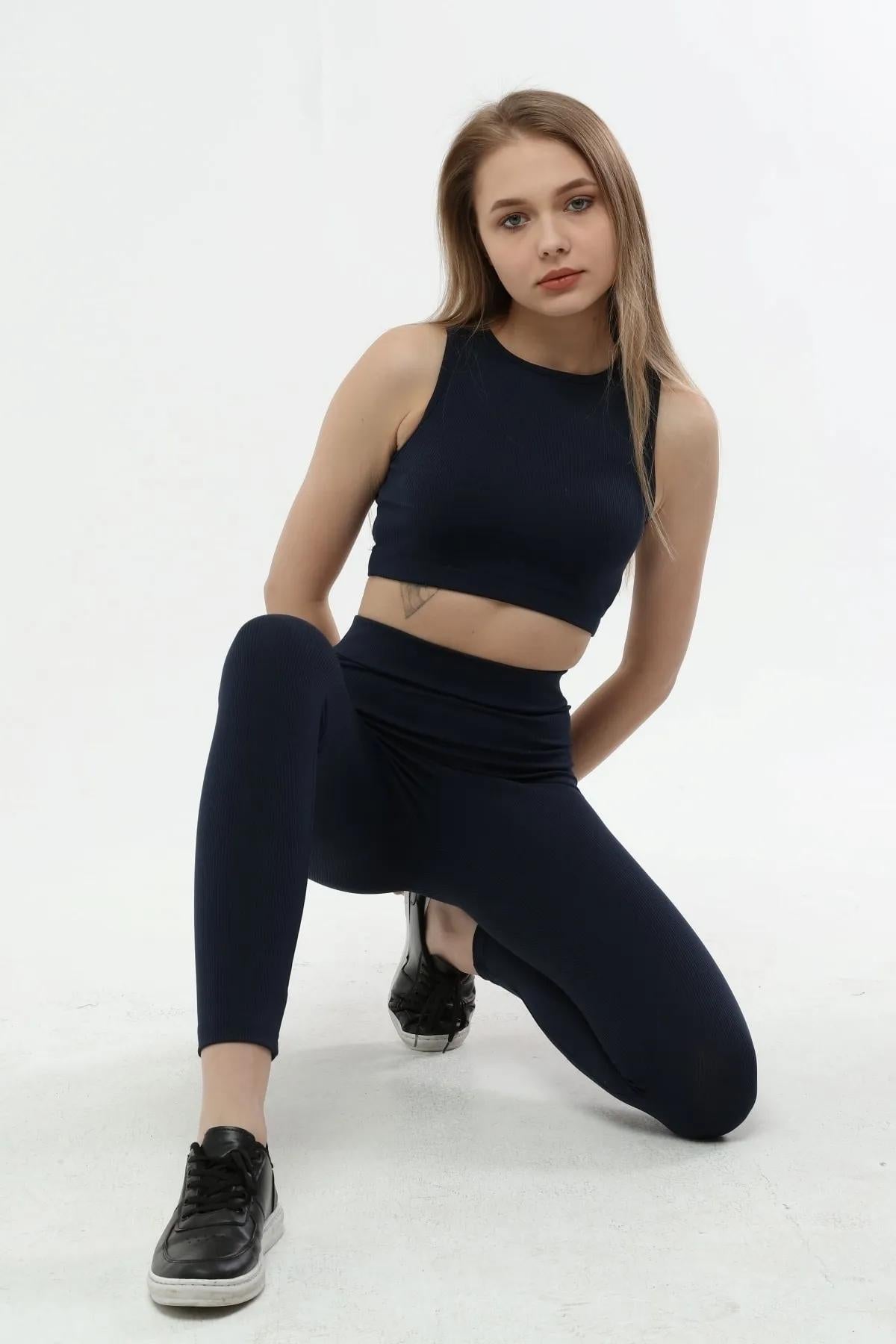 Crop Tank Top and Leggings Sewing Pattern: Women's Yoga Set (PDF Pattern)