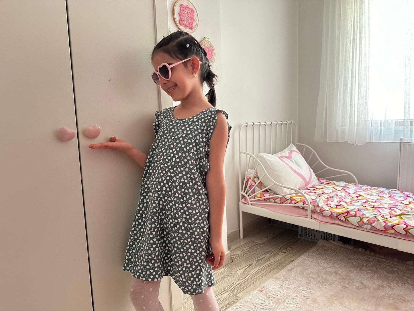 Girls Ruffle Dress Sewing Pattern: Easy T-Shirt Option (PDF Download, Sizes 1-8)