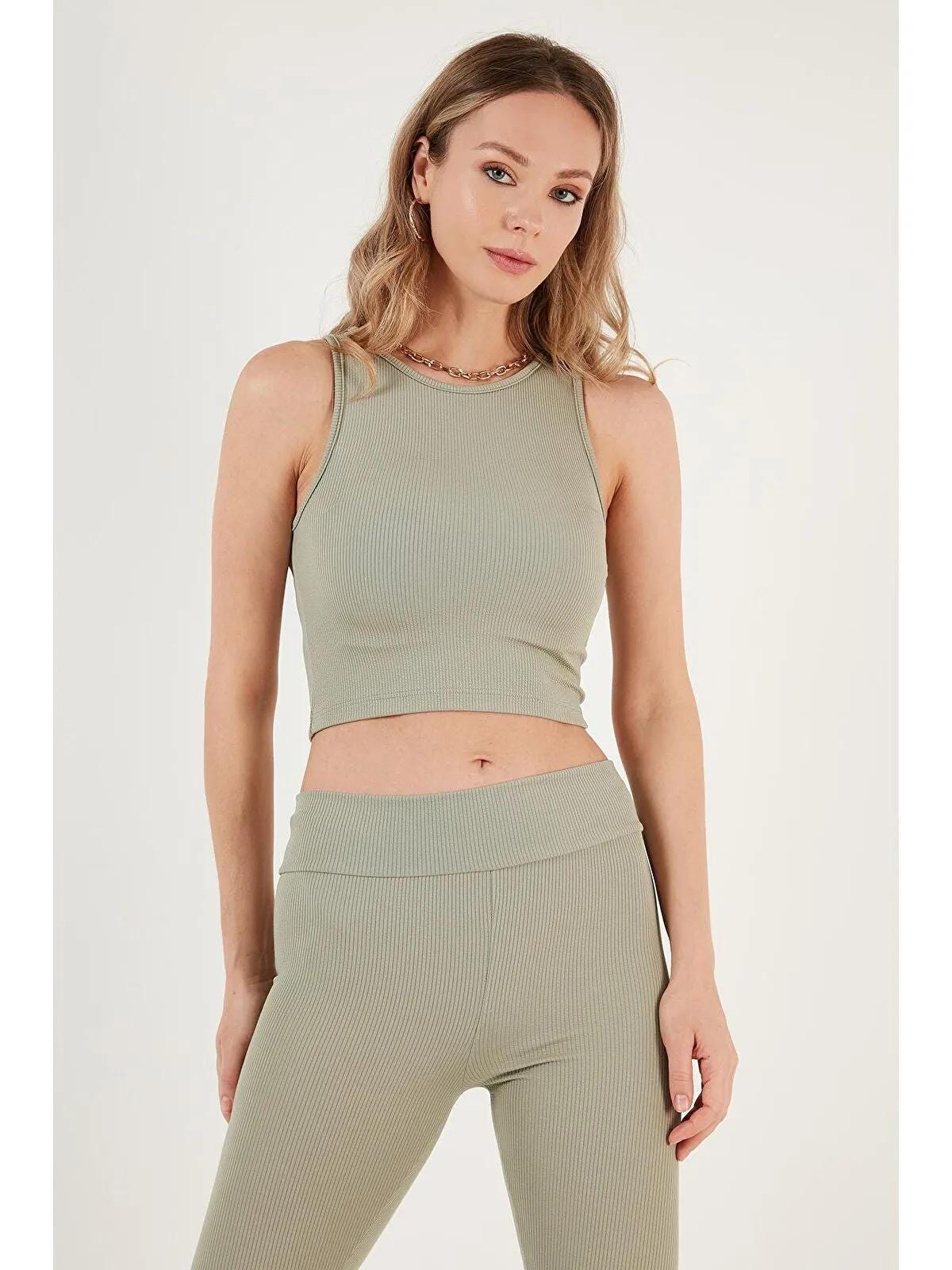 Crop Tank Top and Leggings Sewing Pattern: Women's Yoga Set (PDF Pattern)