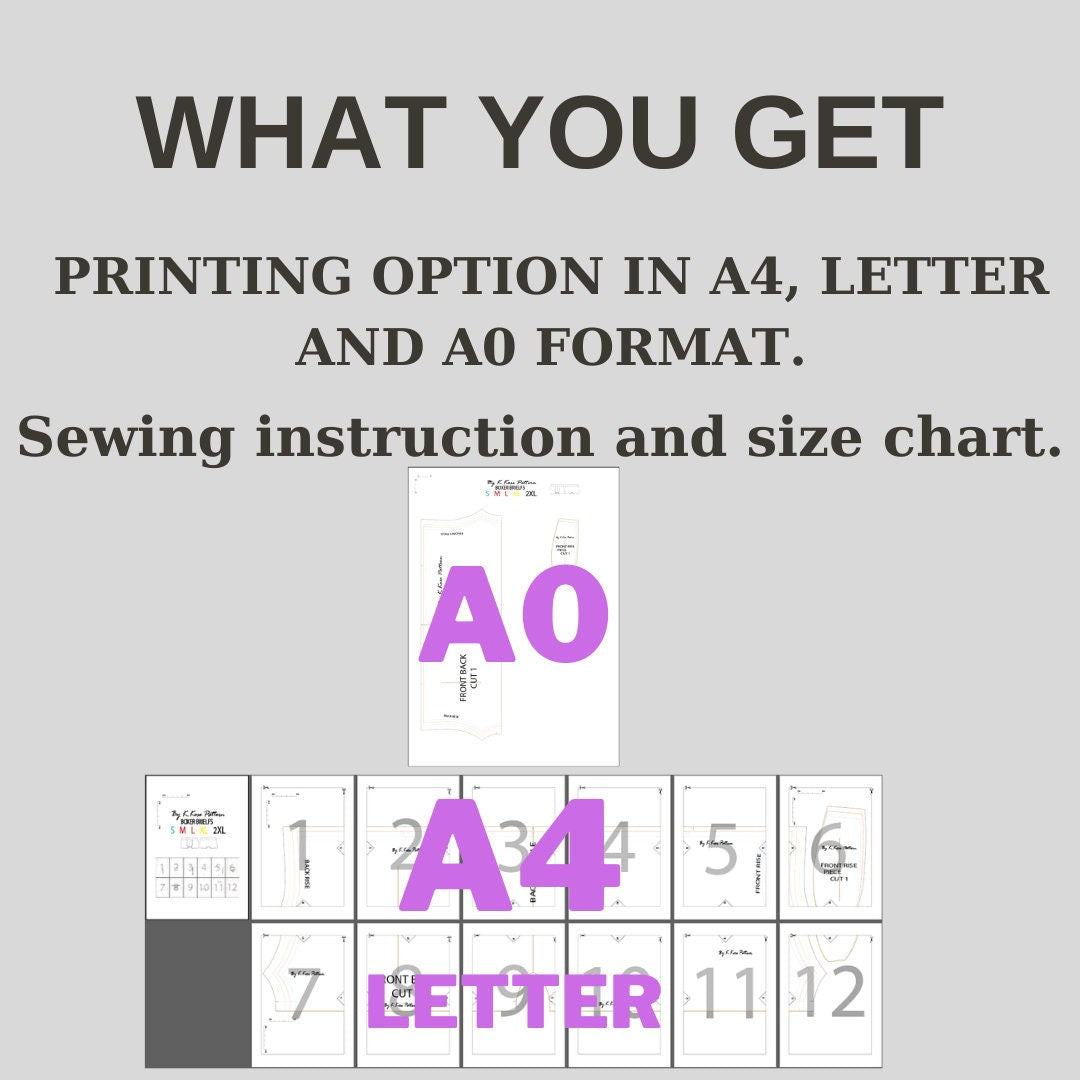 Men's Tank Top and Boxer Briefs Sewing Pattern PDF, Sizes S to XXL, Easy DIY Men's Underwear Set, Printable A4 Letter and A0