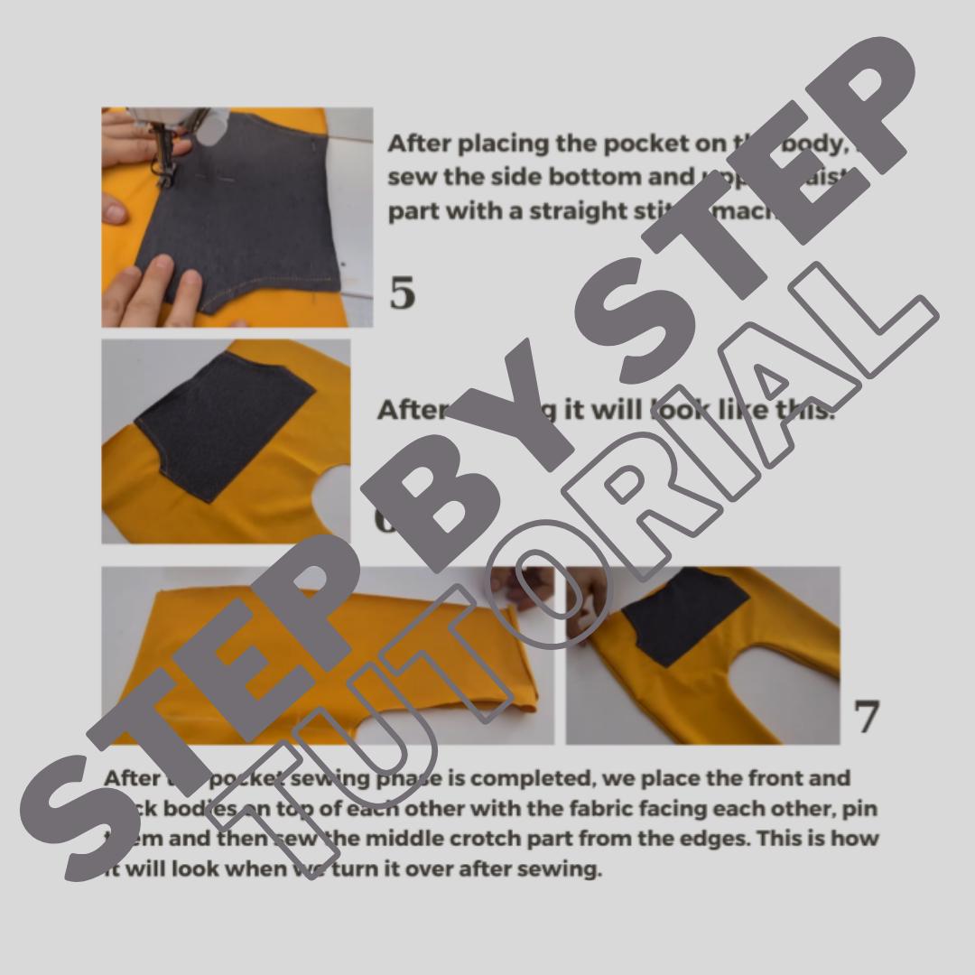 Baby & Kids’ Harem Pants Sewing Pattern  Digital PDF Sizes 1M–2Y  Kangaroo Pocket Option  Beginner Friendly DIY Children’s Clothing  Printable Sewing File A4 Letter A0