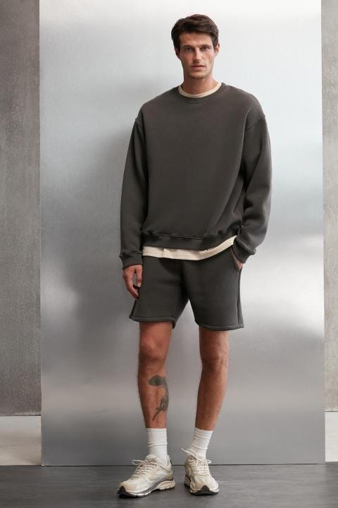Men's Sweatshirt Shorts Set Sewing Pattern (PDF)