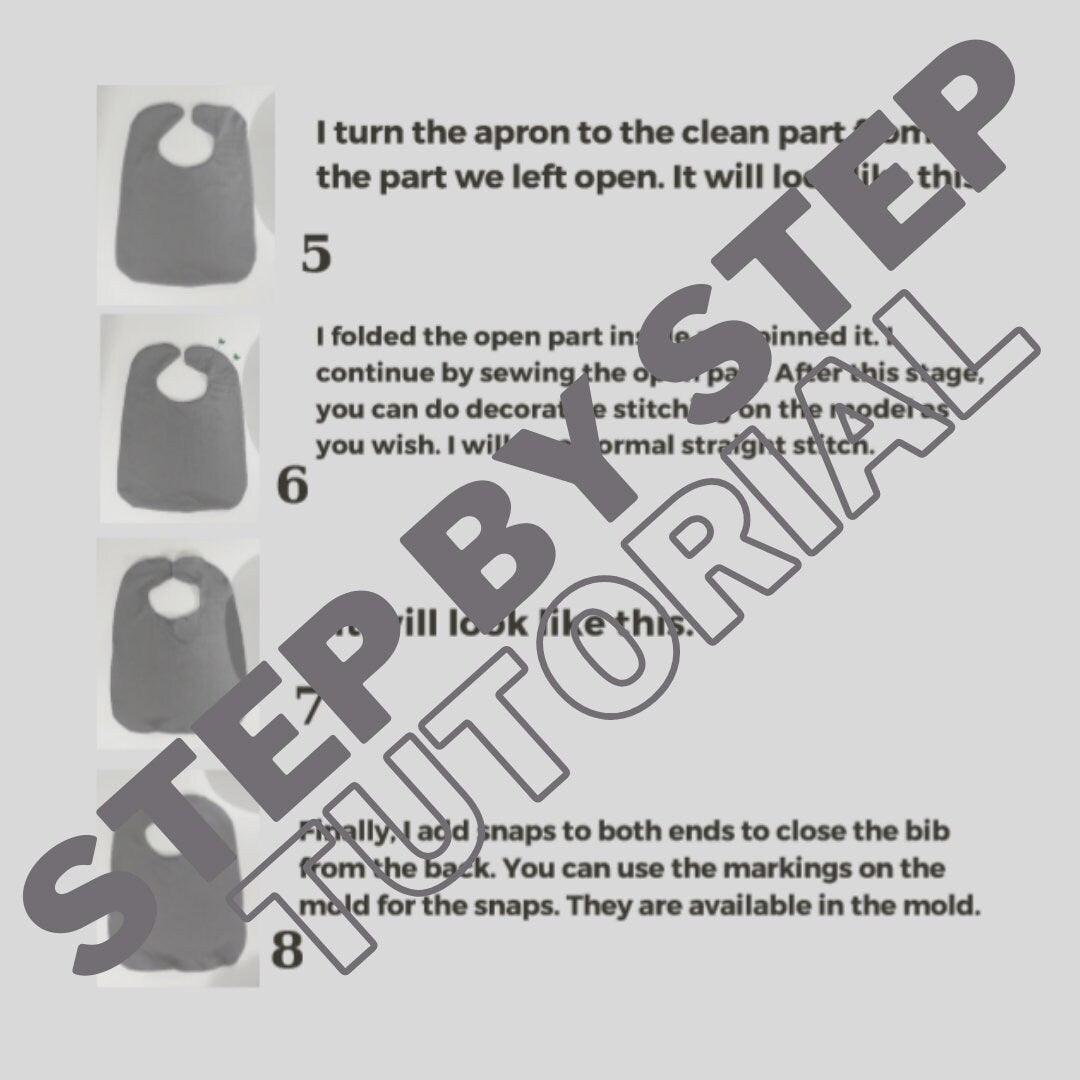 Baby Bib Sewing Pattern  Digital PDF One Size (0–3 Years)  Beginner Friendly DIY Baby Gift  Printable Sewing File A4 Letter