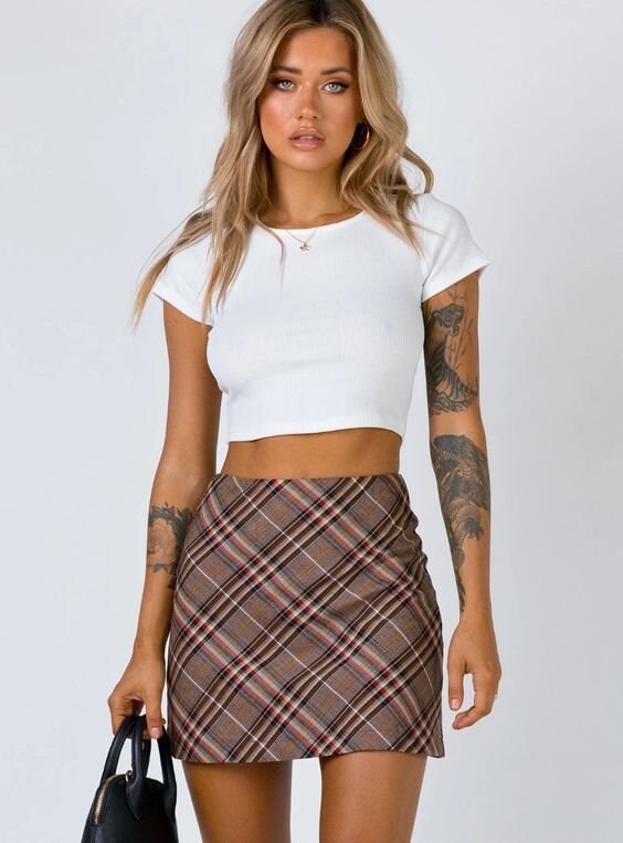 Mini Skirt & Crop Top Sewing Pattern PDF | Women's Beginner Printable | Sizes S–XL | K.Kose Pattern