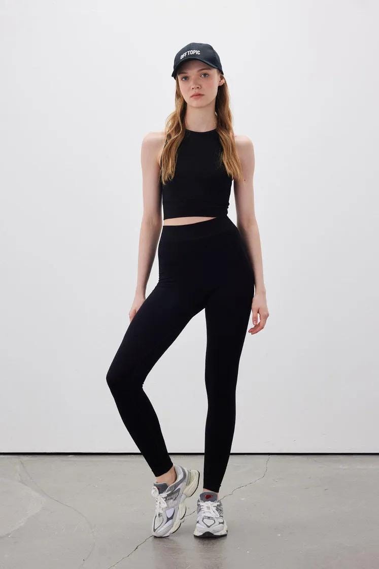Crop Tank Top and Leggings Sewing Pattern: Women's Yoga Set (PDF Pattern)