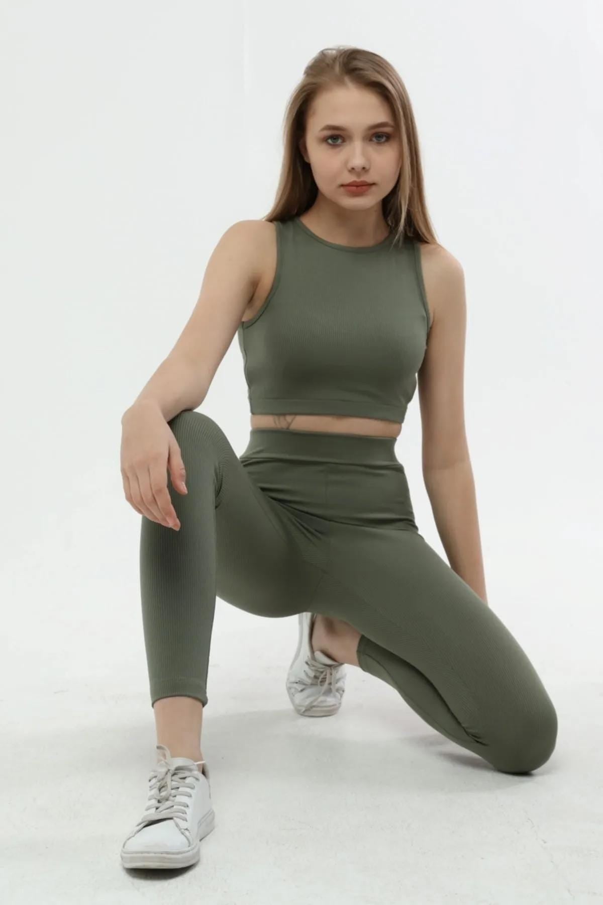 Crop Tank Top and Leggings Sewing Pattern: Women's Yoga Set (PDF Pattern)