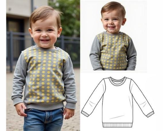Baby & Kids T-Shirt Sewing Pattern  Digital PDF Sizes 0–6 Years  Beginner Friendly DIY Children’s Clothing  Printable Sewing File A4 Letter A0