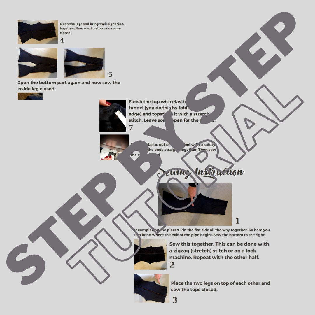 High Waist Flare Pants Sewing Pattern: XS-XXL (PDF Pattern)