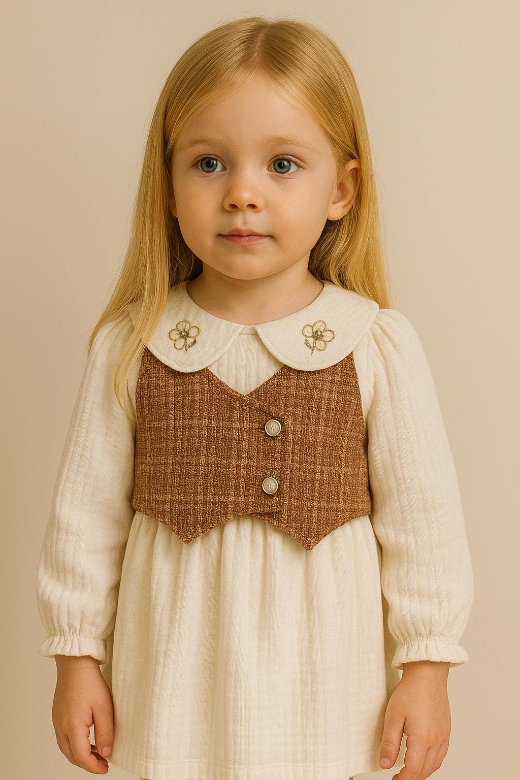 Kids Lined Crop Vest Sewing Pattern PDF, Ages 2 to 10 Years, Easy DIY Children Waistcoat, Printable A4 Letter and A0