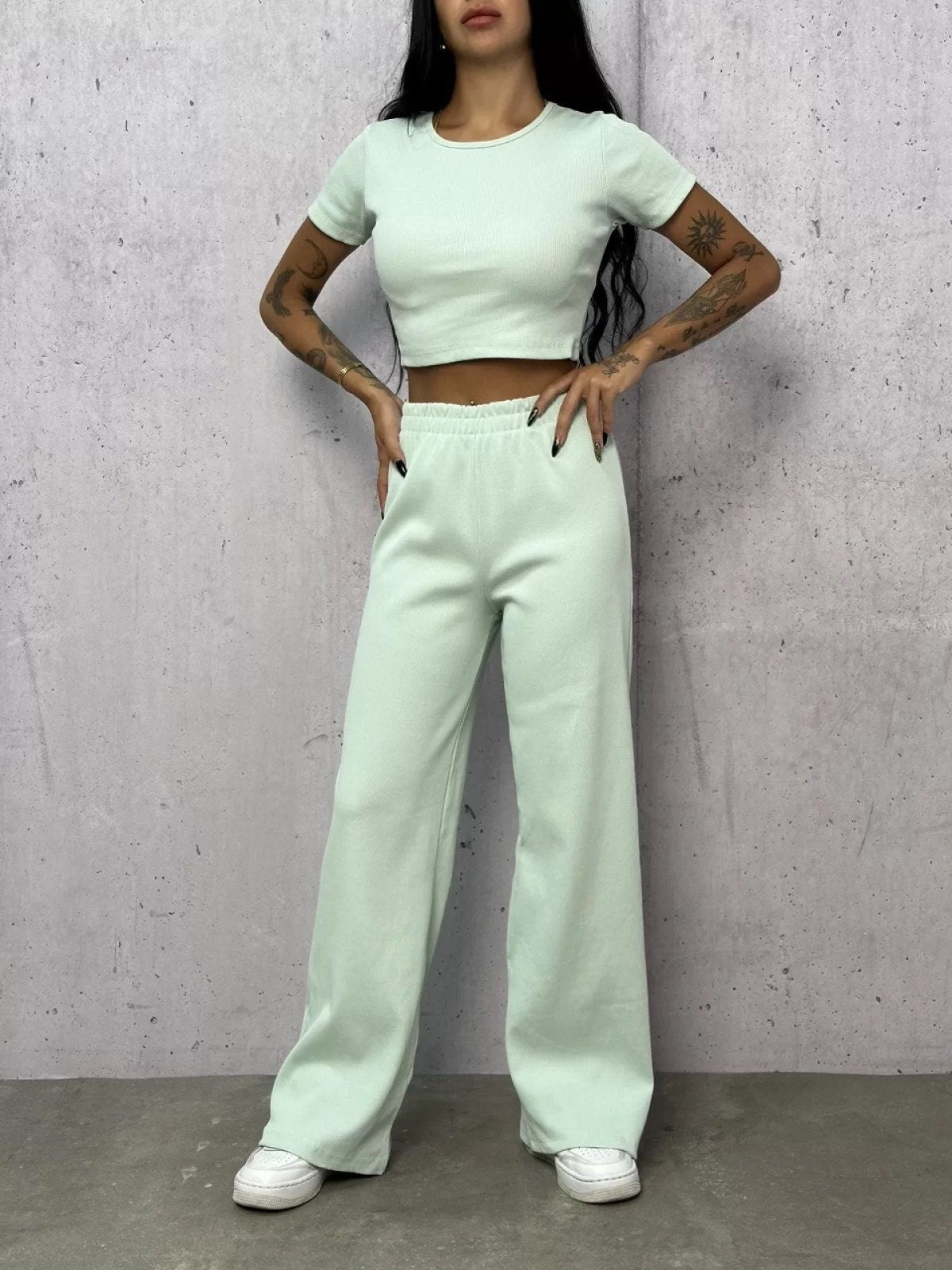 Women’s Loungewear Set Sewing Pattern  Digital PDF Crop Tee + Pajama Pants Sizes S–3XL  Beginner Friendly DIY Nightwear  Printable Sewing File A4 Letter A0