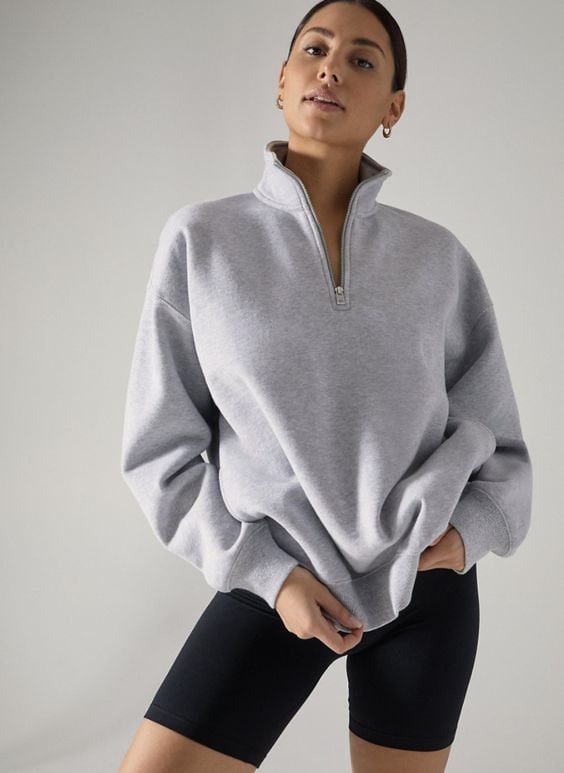 Half Zipper Sweater Sewing Pattern  Digital PDF Sizes S–XXL  Sporty High Collar DIY Clothing  Printable Sewing File A4 Letter A0
