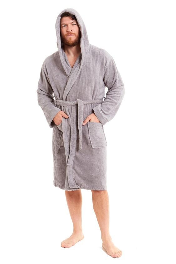 Hooded Bathrobe Sewing Pattern PDF, Sizes S to 3XL with Belt and Pockets, Easy DIY Robe, Printable A4 Letter and A0