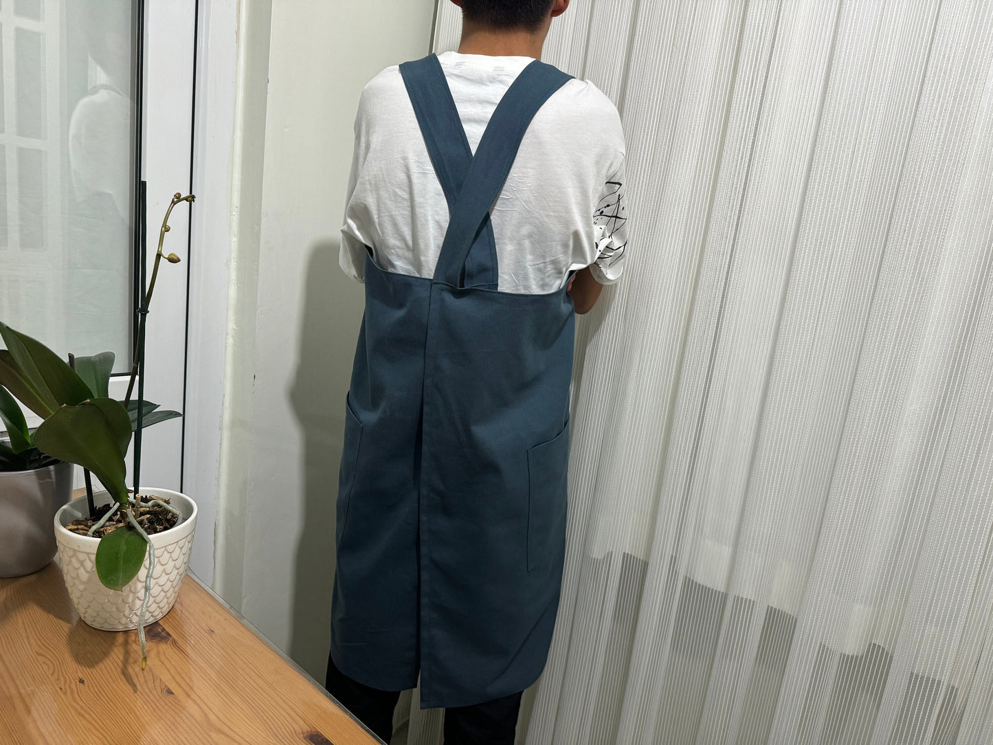 Cross Back Apron Sewing Pattern: Japanese Style Linen Apron (PDF)
