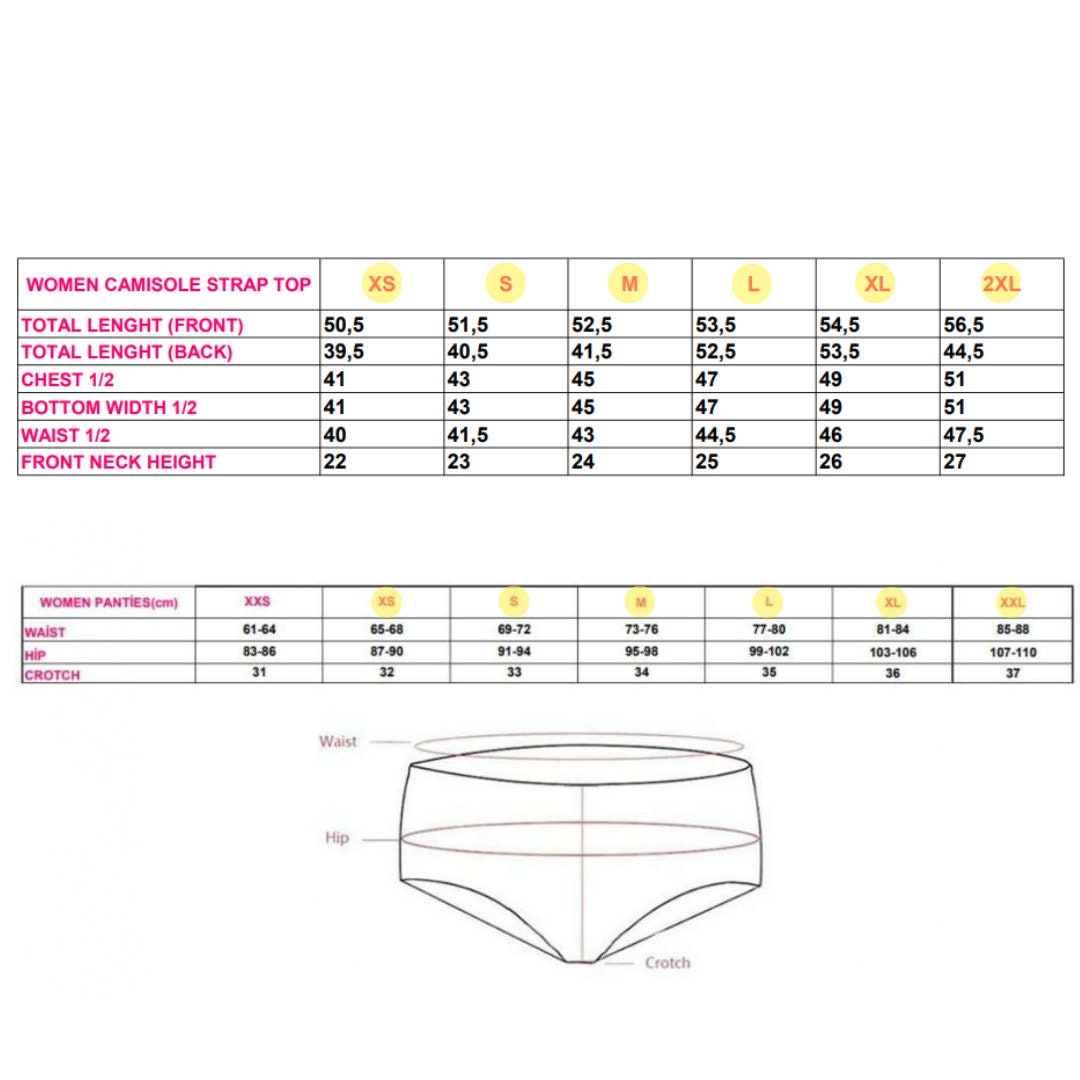 Women’s Camisole Strap Top & Panties Set Sewing Pattern  Digital PDF XXS–2XL  Beginner Friendly DIY Lingerie & Nightwear  Printable Sewing File A4 Letter A0