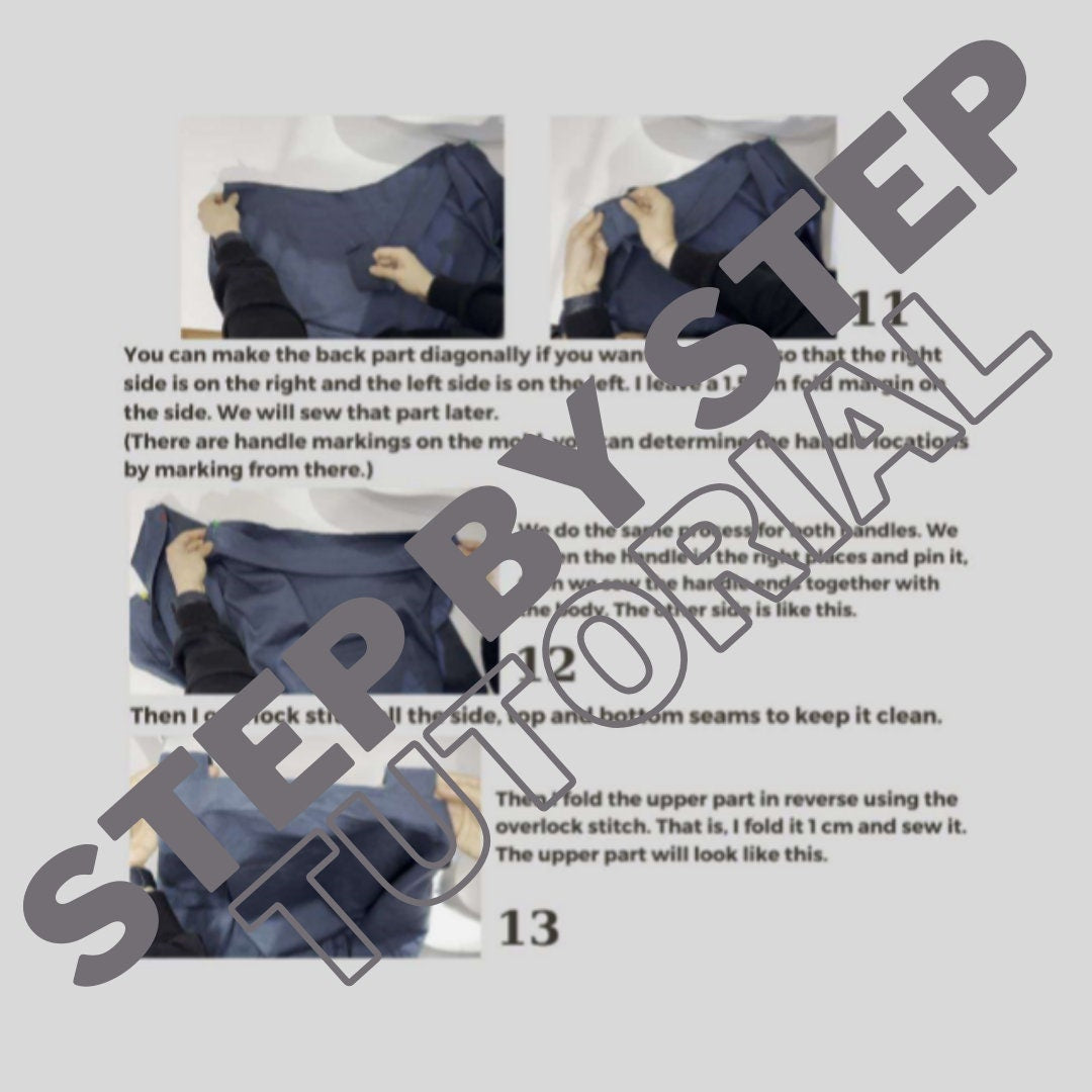 Cross Back Apron Sewing Pattern: Japanese Style Linen Apron (PDF)