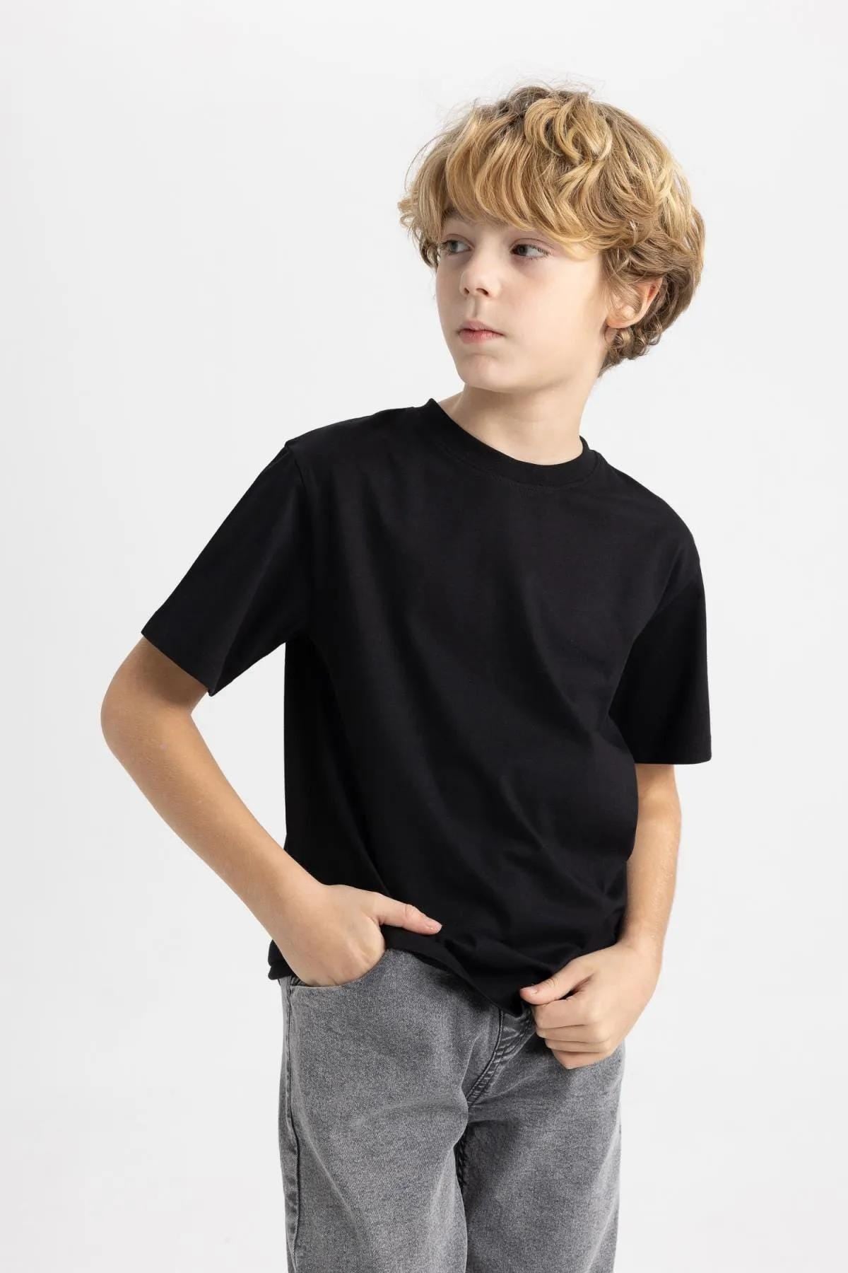 Kids T-Shirt Sewing Pattern PDF, Short Sleeve Tee for Ages 5 to 14 Years, Easy DIY Children Clothing, Printable A4 Letter and A0