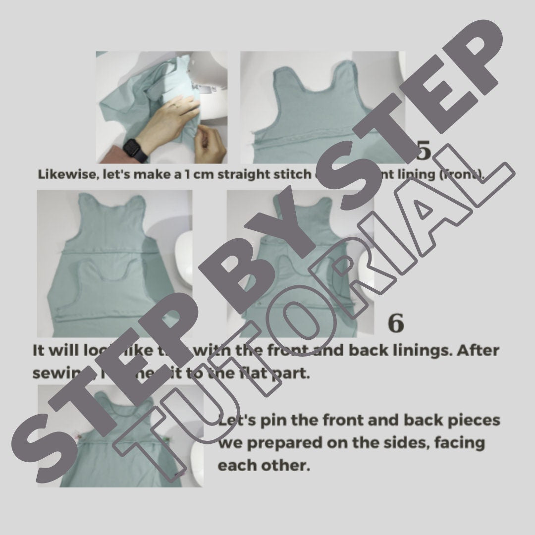 Baby Romper Sewing Pattern PDF | Newborn–12M One-Piece Beginner Printable | Sizes 44–68 | A4-Letter-A0
