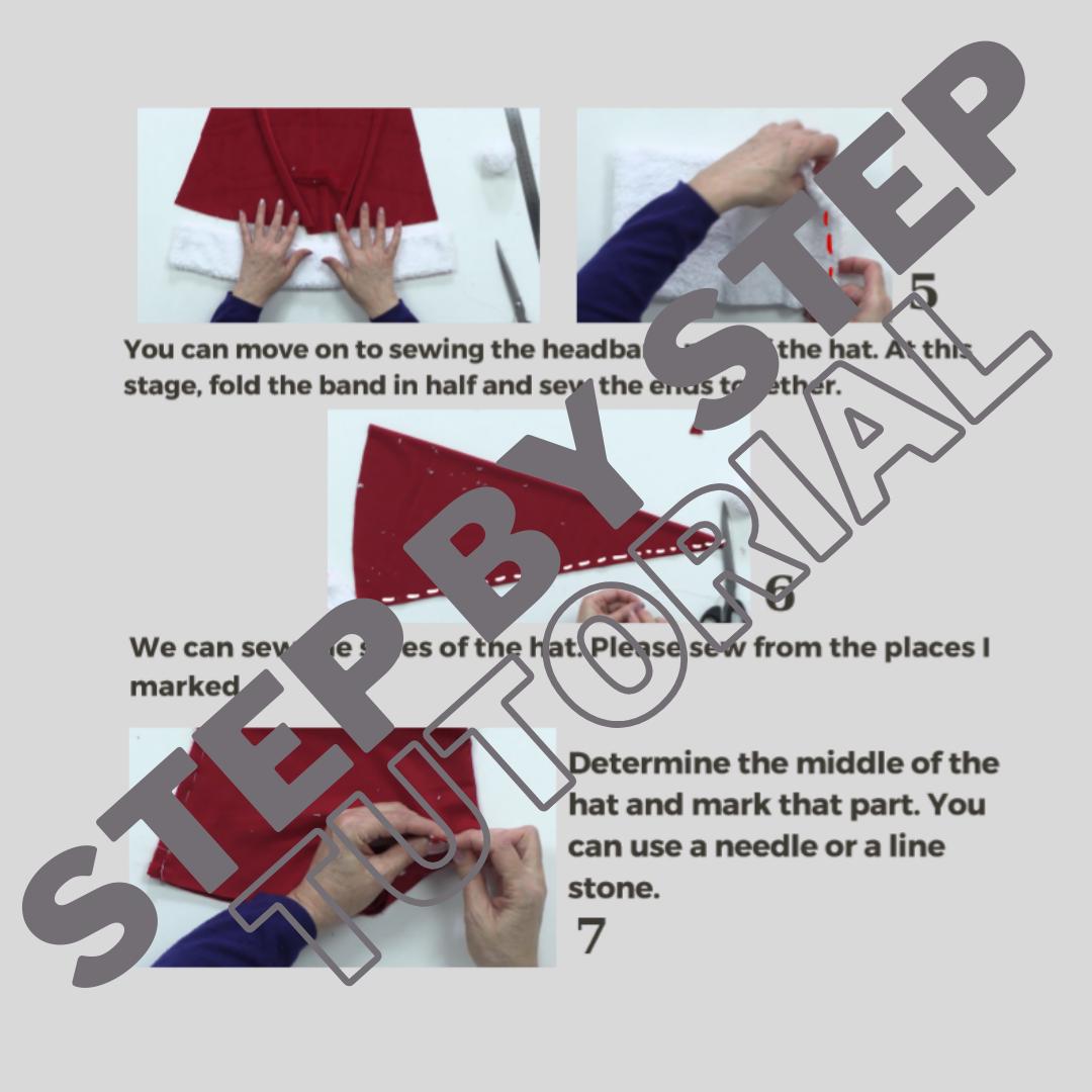 Santa Hat Sewing Pattern: Kids & Adults Sizes, Beginner Friendly (PDF Download A4/Letter/A0)