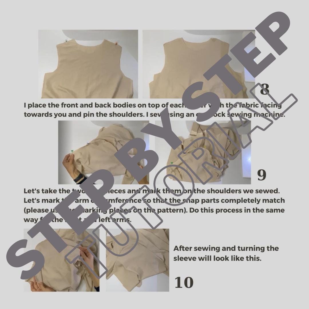 Women’s Tie Waist Blouse Sewing Pattern  Digital PDF XXS–5XL  Beginner Friendly DIY Top  Printable Sewing File A4 Letter A0