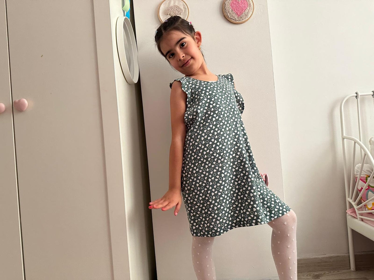 Girls Ruffle Dress Sewing Pattern: Easy T-Shirt Option (PDF Download, Sizes 1-8)