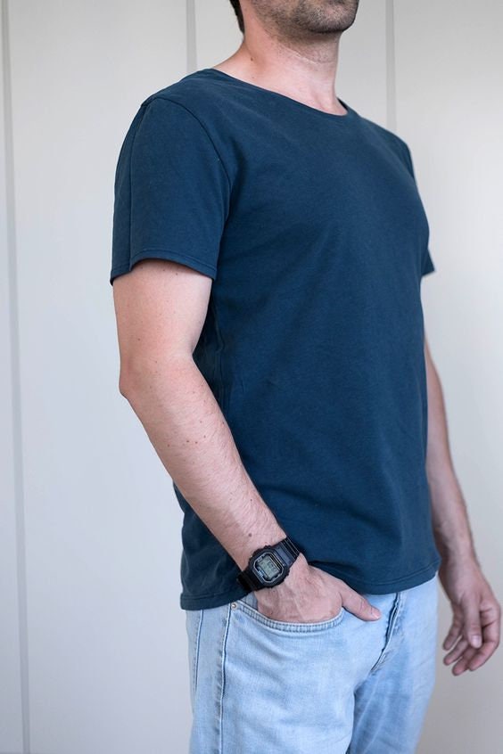 Men's Classic Crew Neck T-Shirt Sewing Pattern PDF, Sizes XS to 3XL, Easy DIY Men's Clothing, Printable A4 Letter and A0