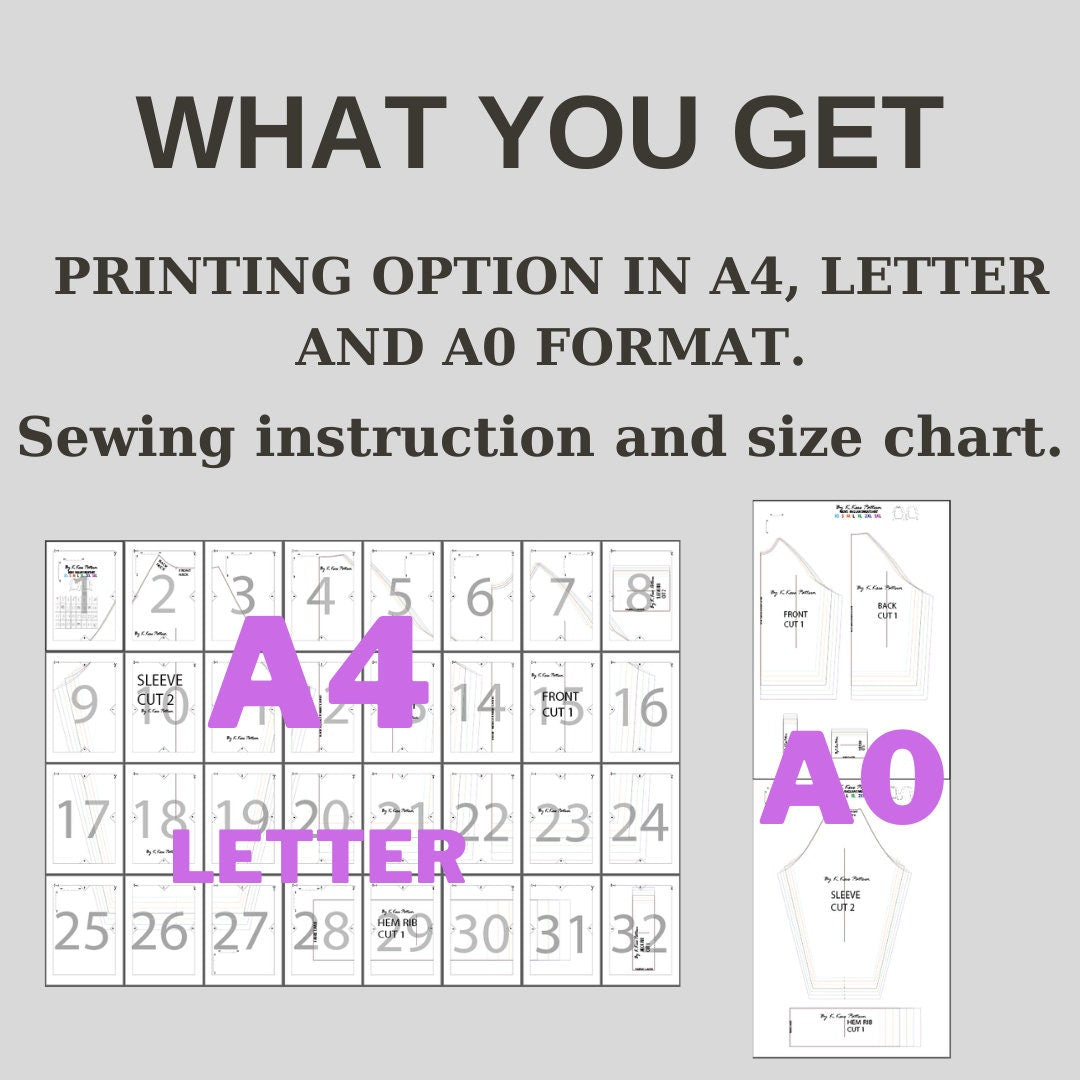 Raglan Sweatshirt Sewing Pattern  Digital PDF Sizes XS–3XL  Beginner Friendly DIY Clothing  Printable Sewing File A4 Letter A0