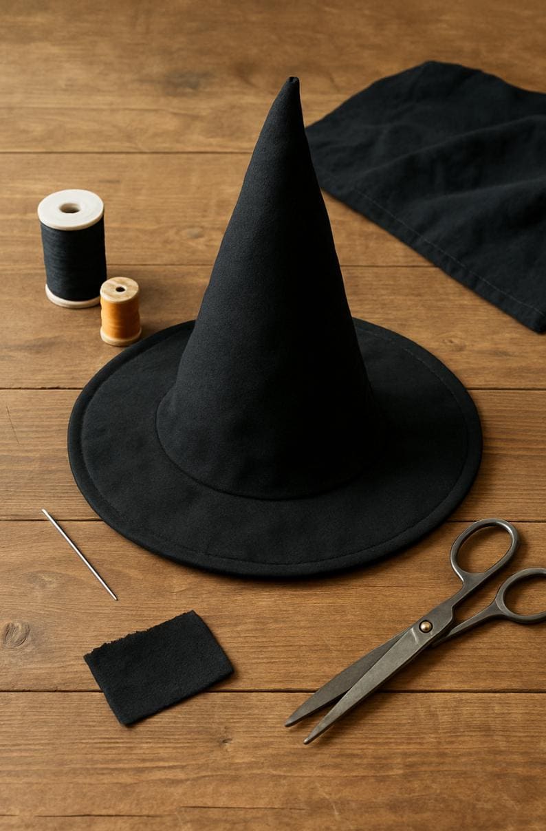 Halloween Witch Hat Sewing Pattern: Standard Size, Beginner Friendly DIY Costume (PDF Pattern)