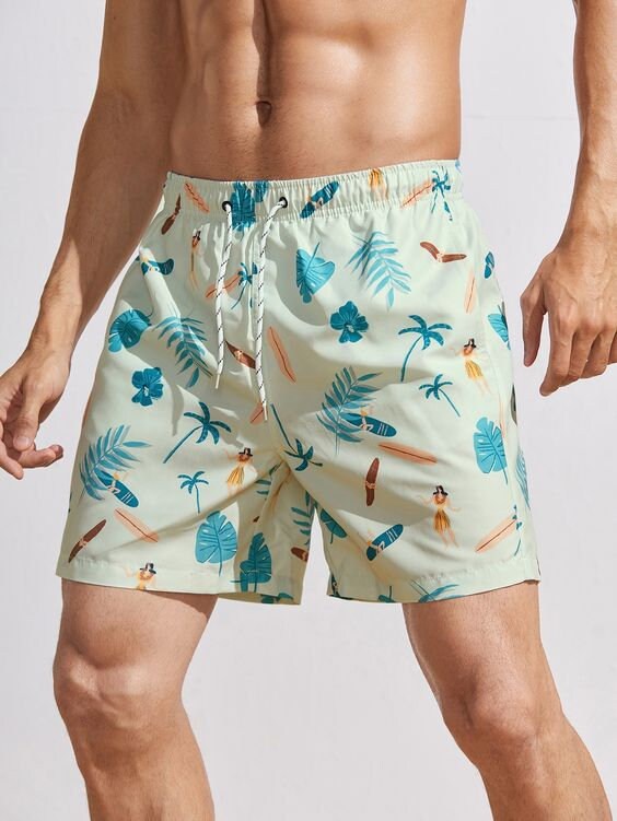 Men's Lined Swim Shorts Sewing Pattern PDF, Sizes XS to 3XL, Easy DIY Men's Swimwear, Printable A4 Letter and A0