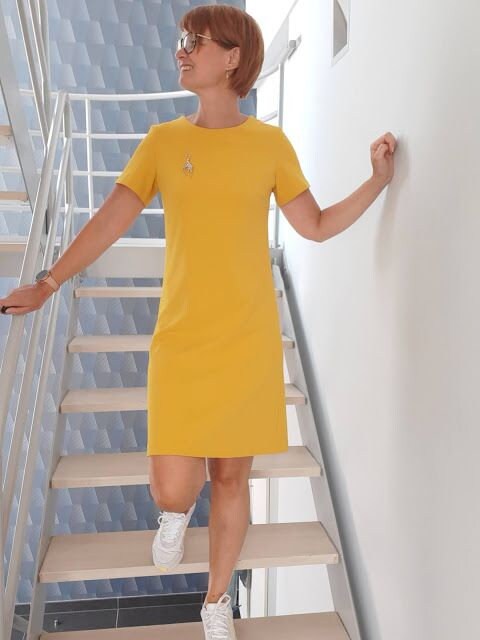 Straight Basic Dress Sewing Pattern  Digital PDF Sizes S–L  Beginner Friendly DIY Dress  Printable Sewing File A4 Letter A0