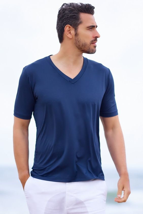Men's V-Neck T-Shirt Sewing Pattern | Digital PDF | Sizes S–XXL