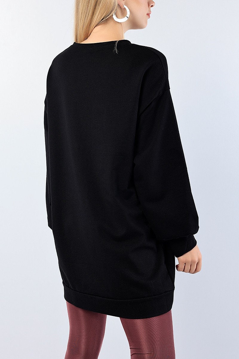 Women’s Long Sweatshirt Sewing Pattern  Digital PDF XXS–L  Beginner Friendly DIY Casual Wear  Printable Sewing File A4 Letter A0