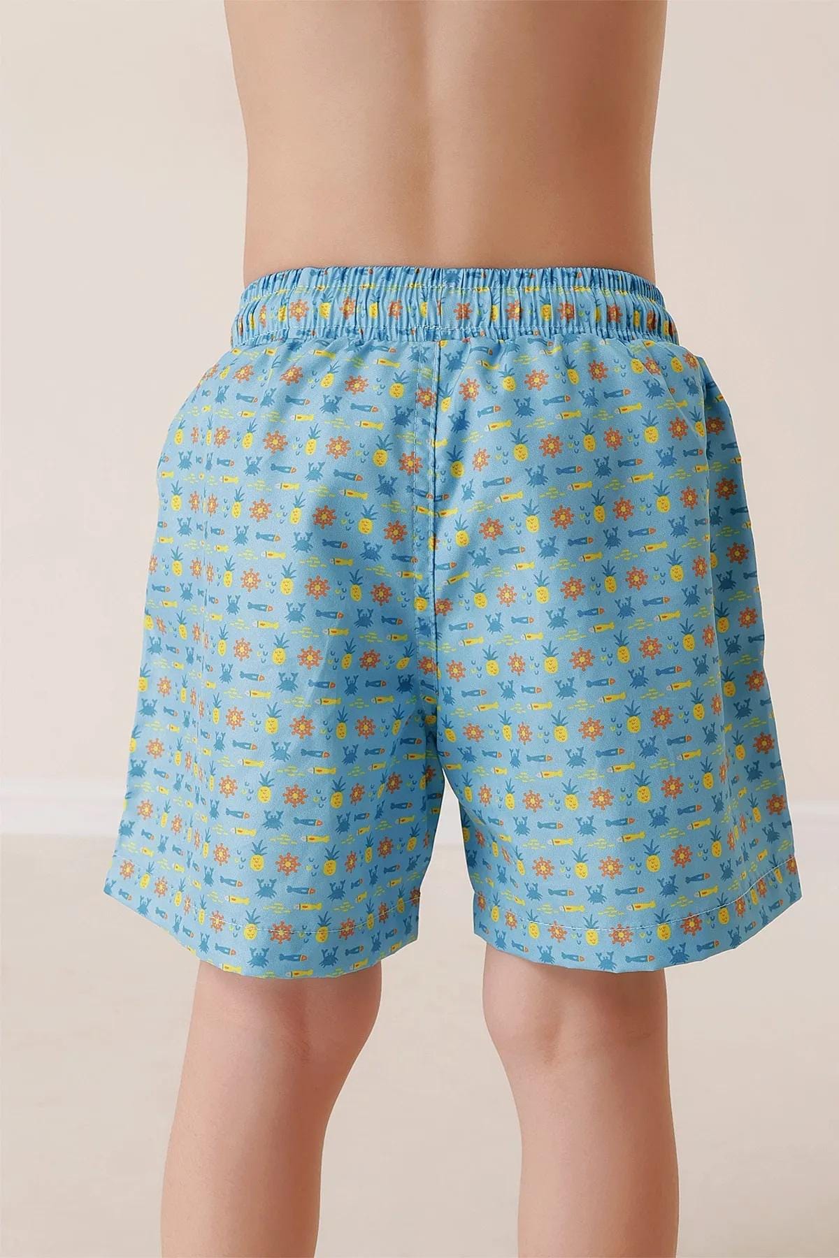 Kids Lined Swim Shorts Sewing Pattern PDF, Ages 5 to 14 Years, Easy DIY Children Swimwear, Printable A4 Letter and A0